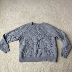 Gray Quilted Womens Sweater